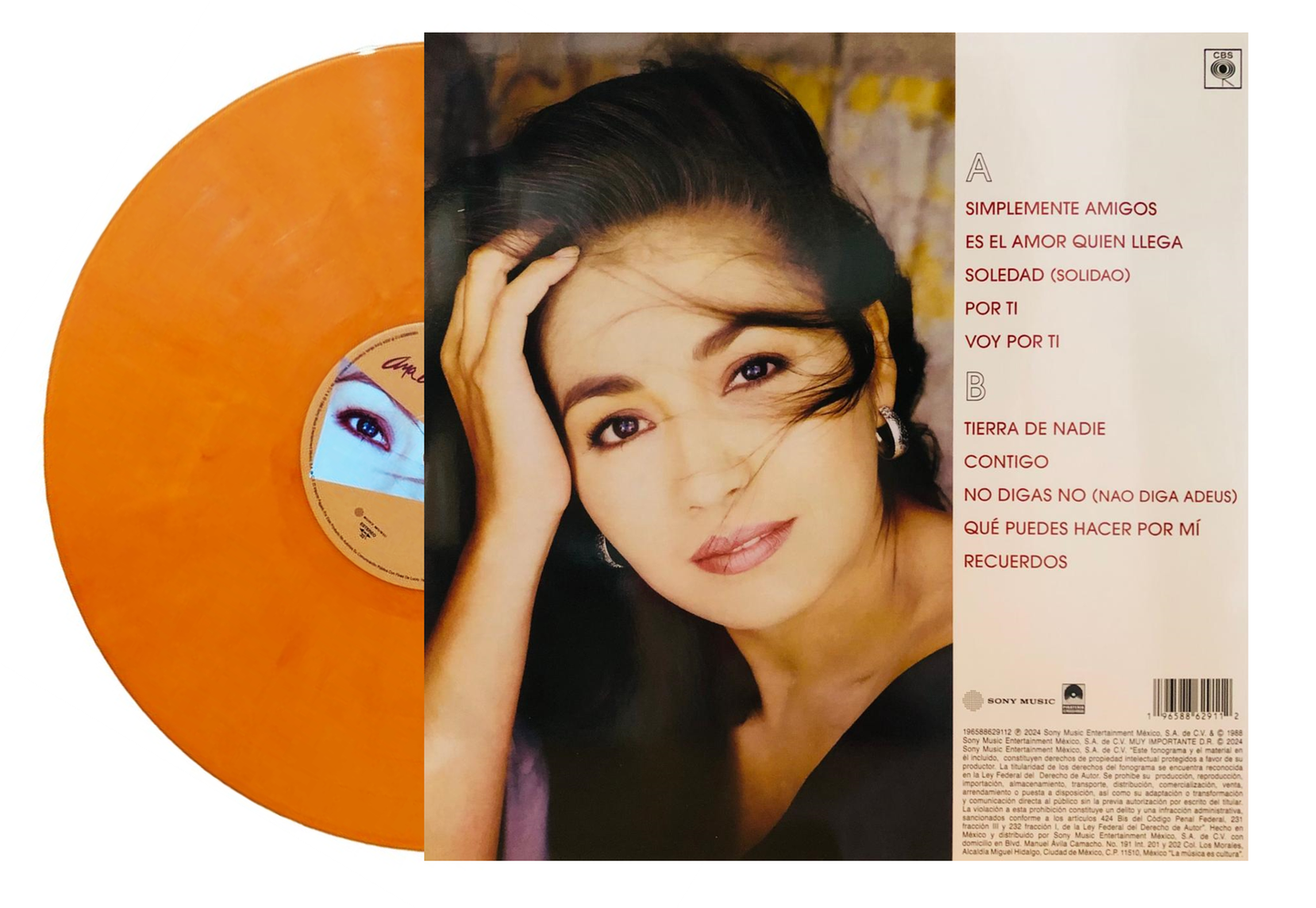 Ana Gabriel Tierra De Nadie Naranja Orange Lp Vinyl