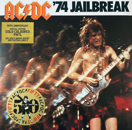 Ac/dc 74 Jailbreak 50th Anniversary Dorado Gold Lp Vinyl