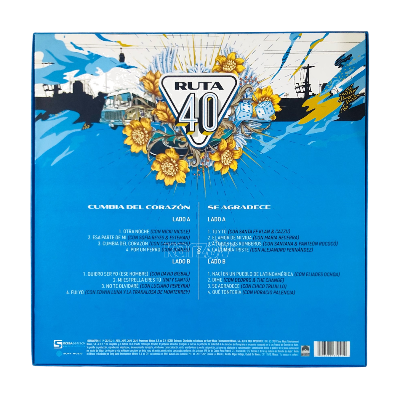 Los Ángeles Azules - Ruta 40 - Blue & Orange Lp Vinyl