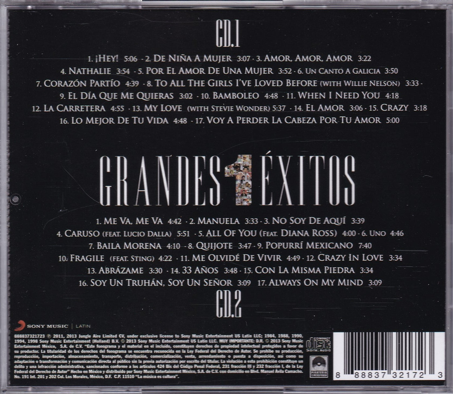 Julio Iglesias #1 Grandes Exitos Edicion Mexico 2 Discos Cd