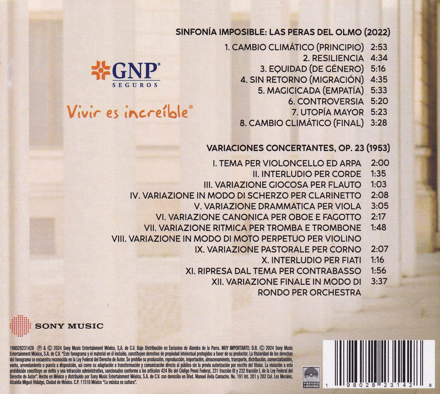 Alondra De La Parra Imposible Disco Cd