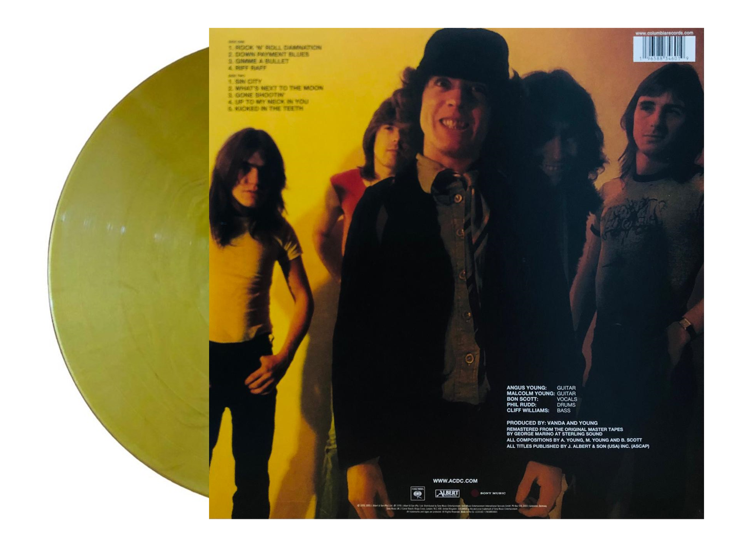 AC/DC Powerage / 50th Anniversary Gold Lp Vinyl