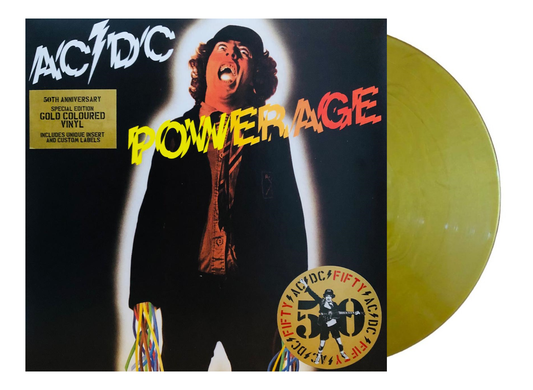 AC/DC Powerage / 50th Anniversary Gold Lp Vinyl