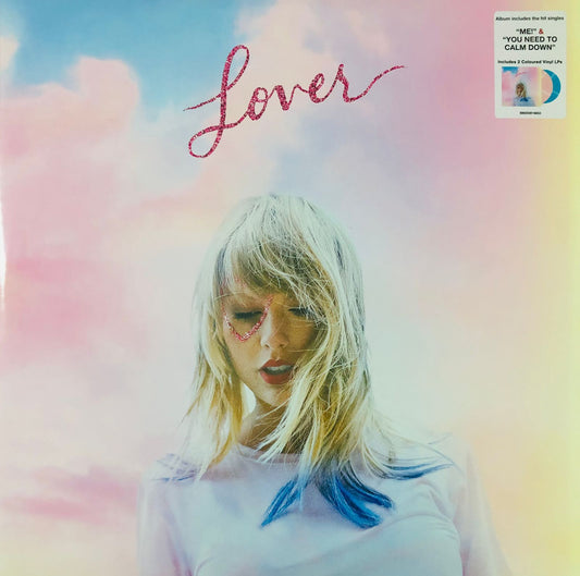 Taylor Swift Lover Version Azul Blue & Rosa Pink 2 Lp Vinyl