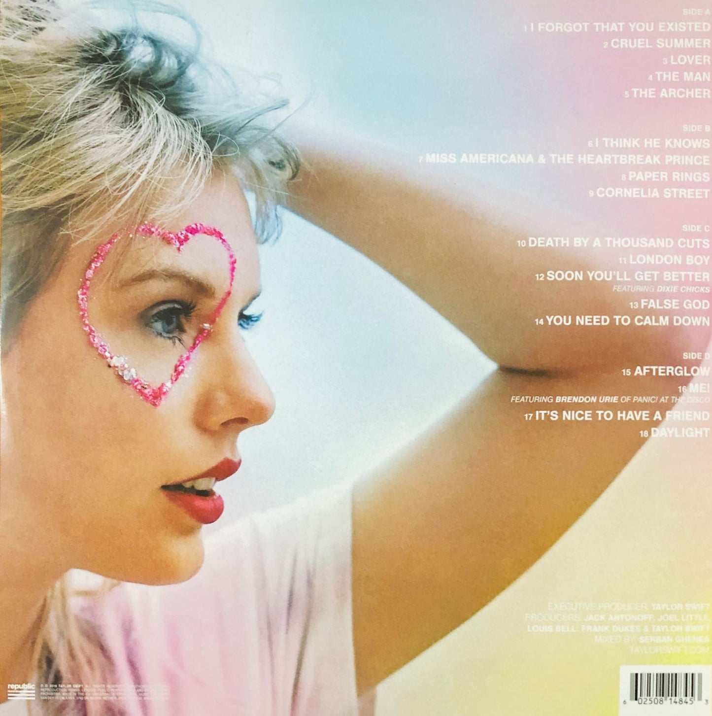 Taylor Swift Lover Version Azul Blue & Rosa Pink 2 Lp Vinyl