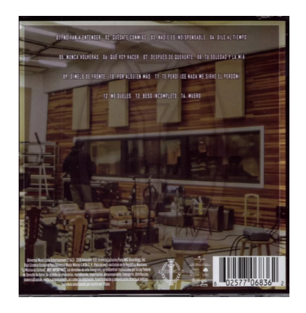 Intocable Percepcion Disco Cd