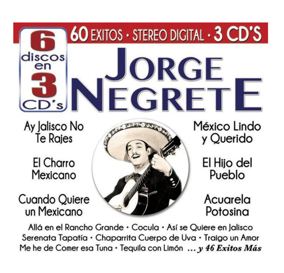 Jorge Negrete 60 Exitos 6 Album En 3 Discos Cd