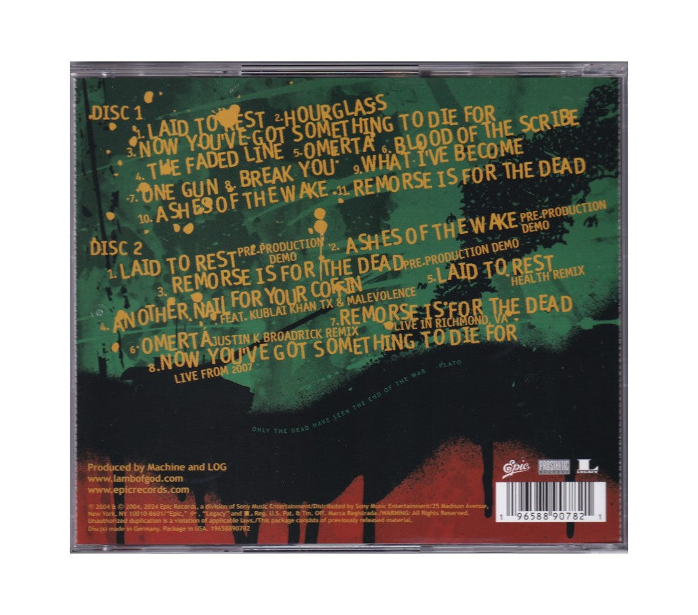 Lamb Of God Ashes Of The Wake 20th Anniversary 2 Discos Cd