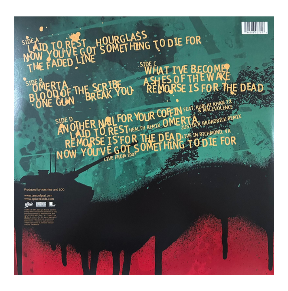 Lamb Of God Ashes Of The Wake 20th Anniversary 2 Lp Vinyl