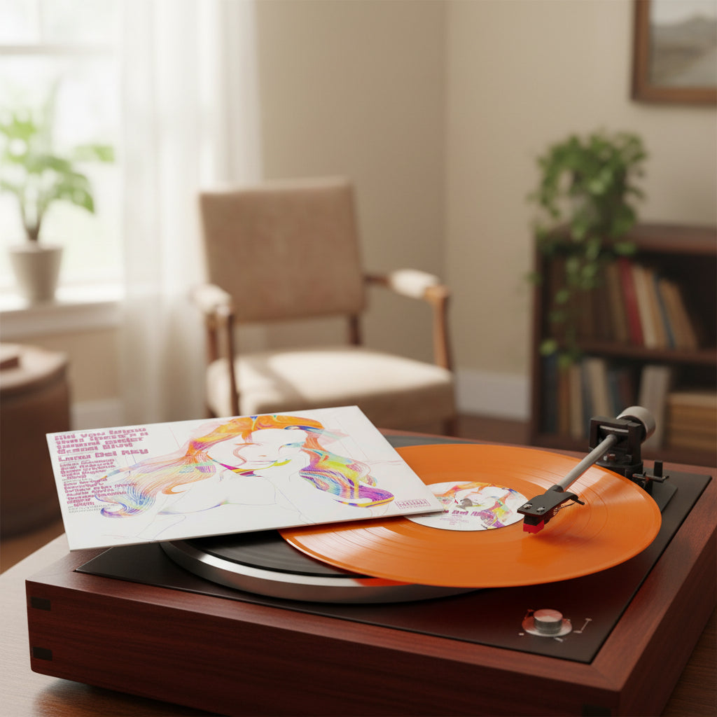 Lana Del Rey Did You Know That There's A Tunnel Under Ocean Orange Translucent 2 Lp Vinyl