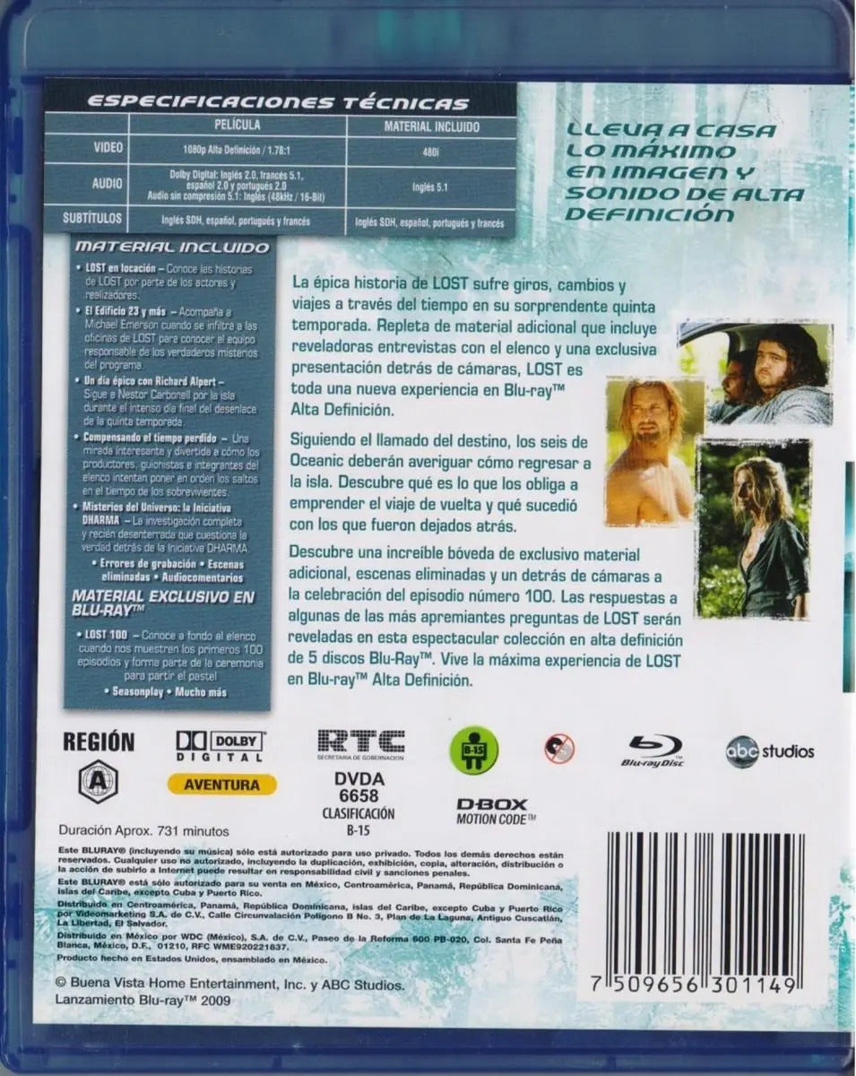 Lost Quinta Temporada 5 Cinco Blu-ray