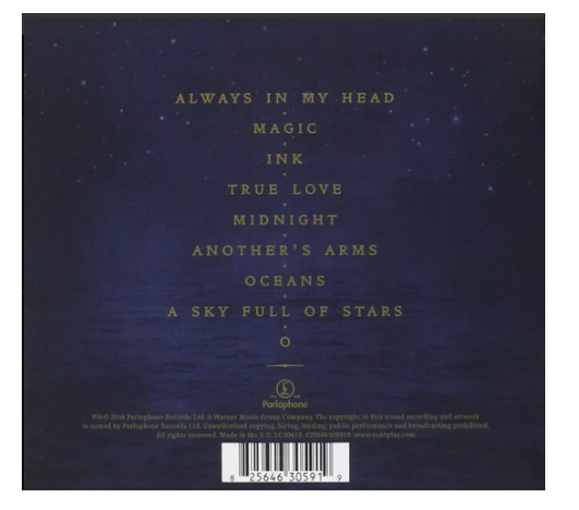 Coldplay Ghost Stories Disco Cd