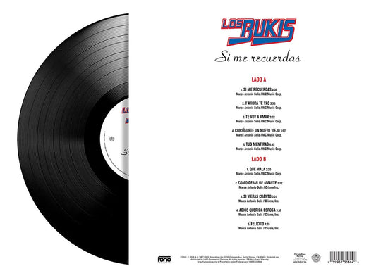 Los Bukis Si Me Recuerdas Lp Vinyl