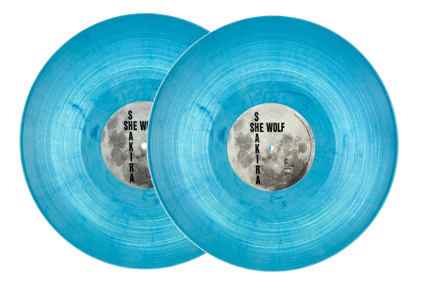 Shakira She Wolf Aqua Teal 2 Lp Vinyl