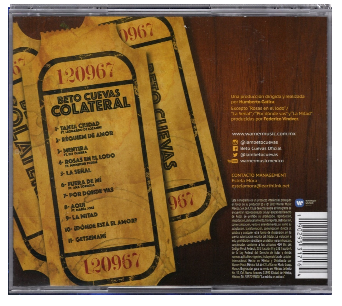 Beto Cuevas Colateral Disco Cd