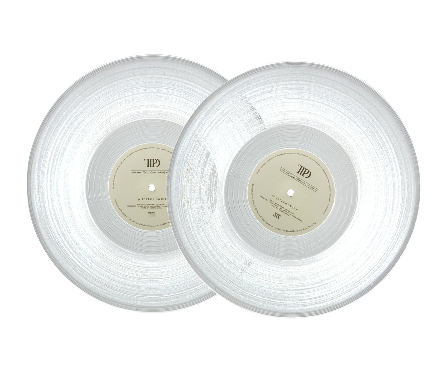 Taylor Swift Tortured Poets Department Clear 2 Lp Vinyl