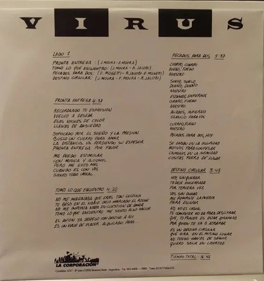 Virus Locura Lp Vinyl