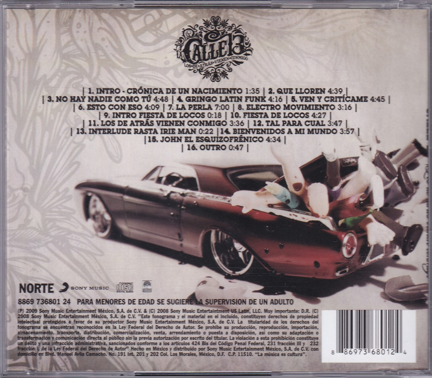 Calle 13 Los De Atrás Vienen Conmigo Disco Cd