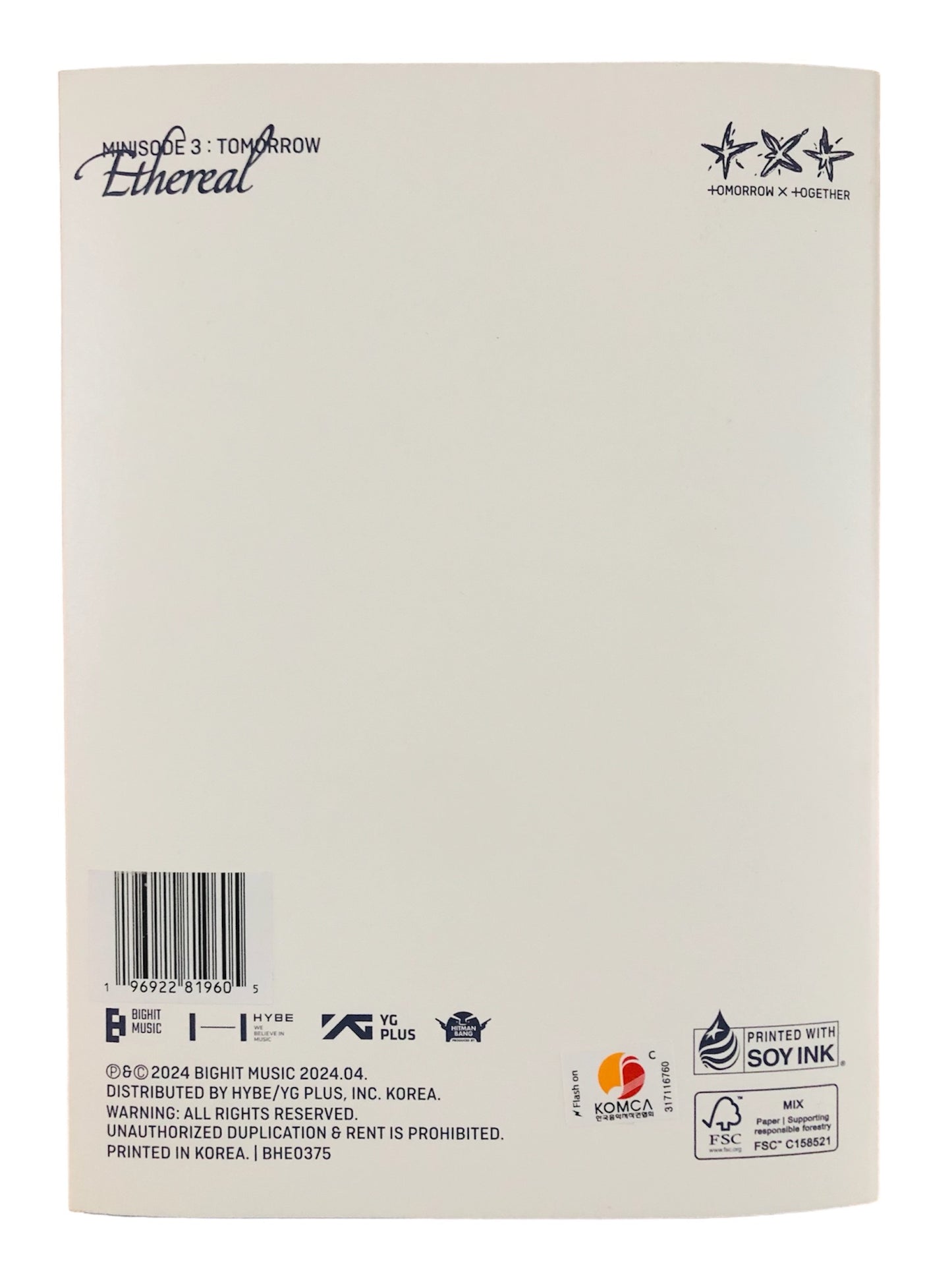 Tomorrow X Together ( TXT ) Minisode : 3 Tomorrow Album / Version Ethereal 🫰🏻