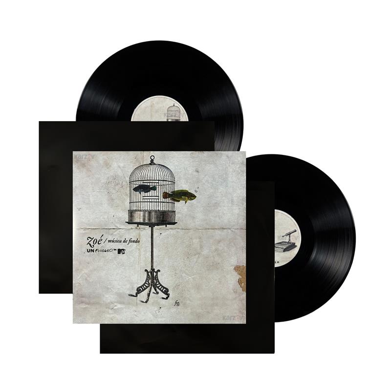 Zoe Musica De Fondo Unplugged Mtv NEGRO Black 2 Lp Vinyl