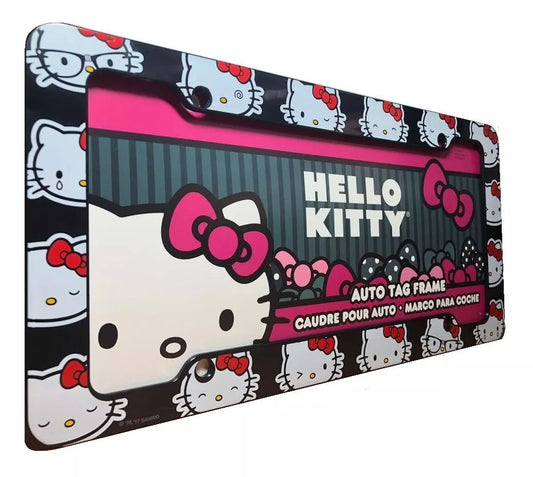 Porta Placa Para Automovil Hello Kitty Chroma 42558