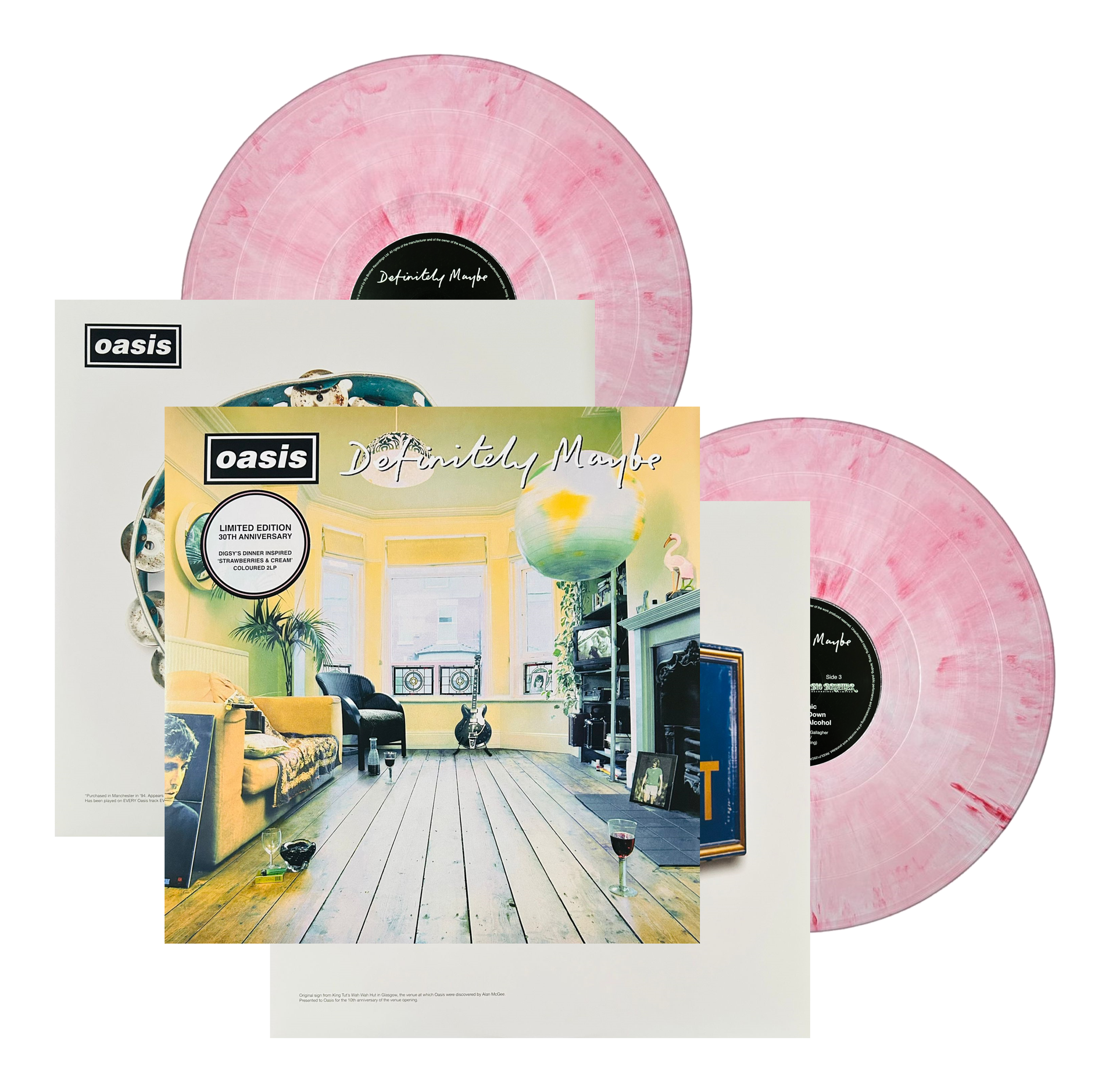 Oasis Definitely Maybe 30th Anniversary Rosa Pink 2 Lp Vinyl – KARZOV