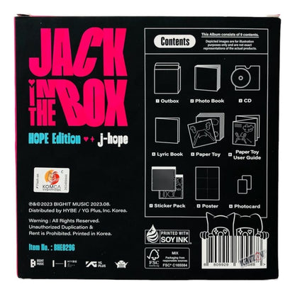 J-hope Bts Jack In The Box - Hope Edition - Komca K-pop Album Cd