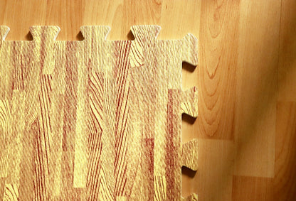 Tapete Foamy Fomi Fomy Imitación Madera 4 Piezas Abarca 1m²