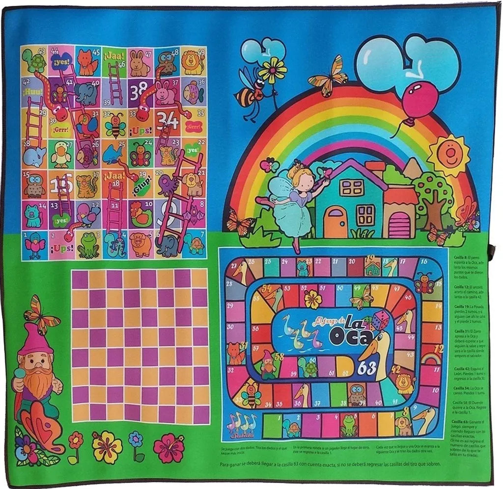 Tapete Didactico Multijuegos Niños 135 X 130cm