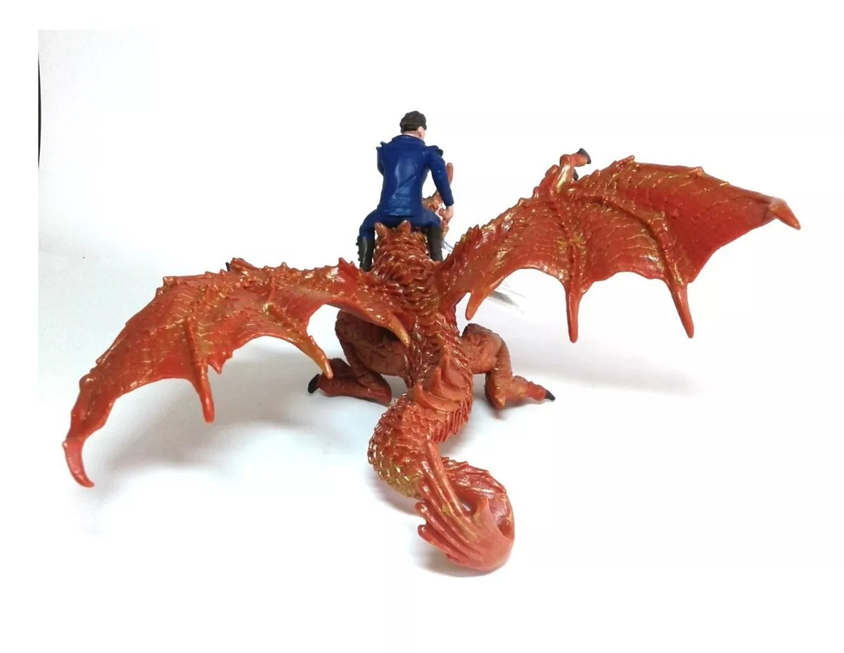 Dragon Del Trueno Con Drake 10121 Pintado A Mano Safari Ltd