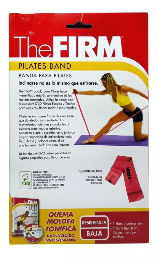 Kit Banda Pilates Resistencia Baja Rosa The Firm