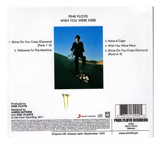 Wish You Were Here 1975 - Pink Floyd - Disco Cd - Nuevo