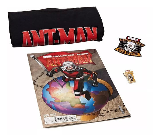 Ant-man Marvel Funko Corps Comic + Playera + Parche + Pin