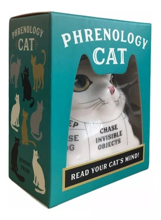 Mini Busto Phrenology Gato Read Your Cat Mind Running Press