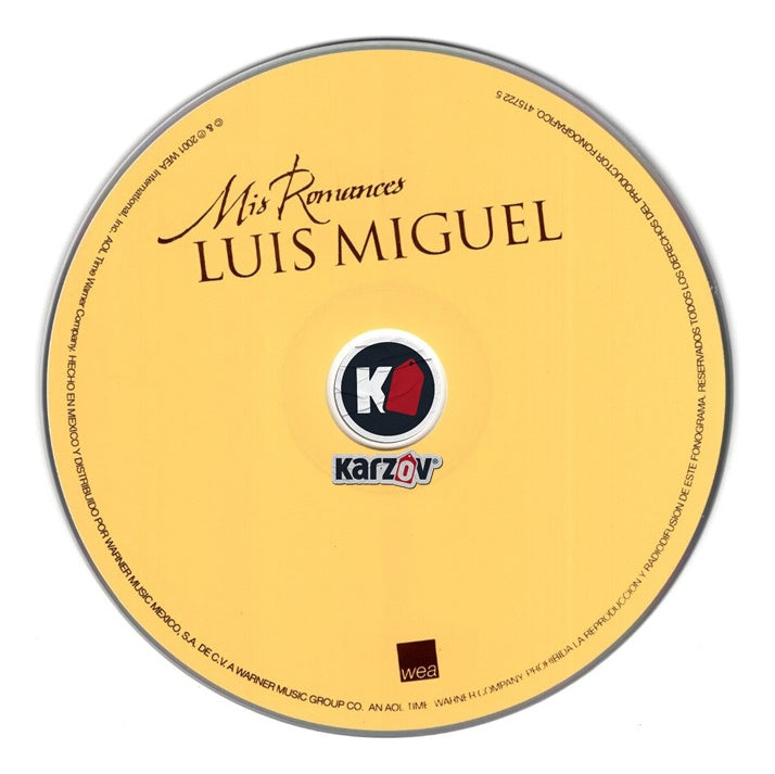 Luis Miguel Mis Romances Disco Cd