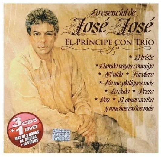 Lo Esencial De Jose Jose - El Principe Con Trio - 3 Cd + Dvd