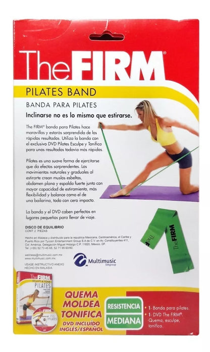 Kit Banda Pilates Resistencia Media Verde The Firm