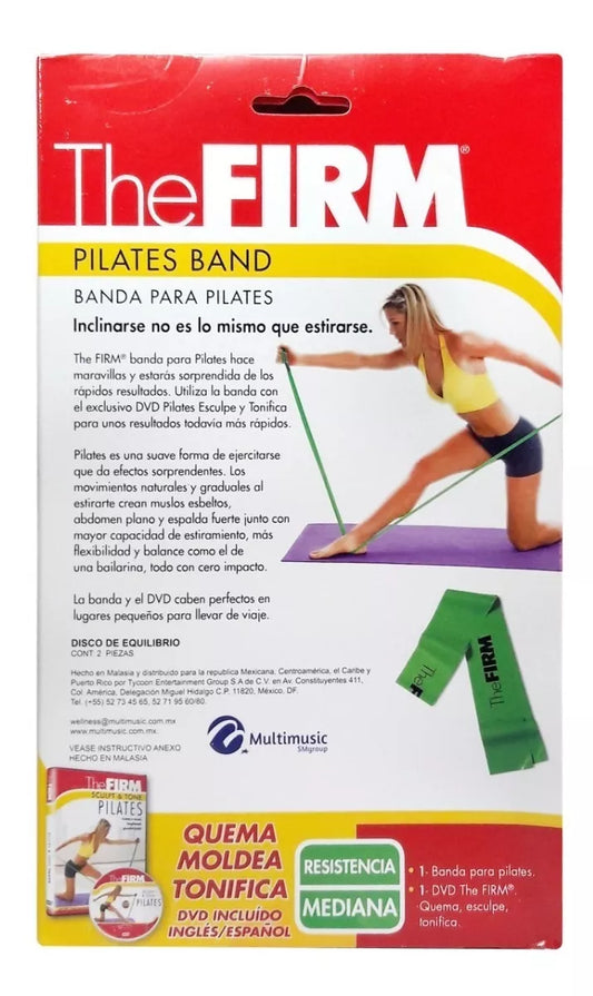 Kit Banda Pilates Resistencia Media Verde The Firm