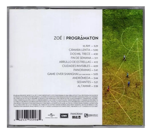 Programaton - Zoe - Cd Disco -  (11 Canciones)
