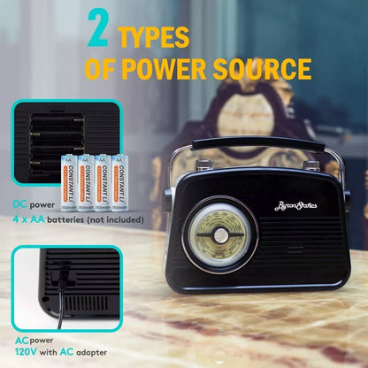 Radio Portatil Retro Vintage Am / Fm - Byron Statics