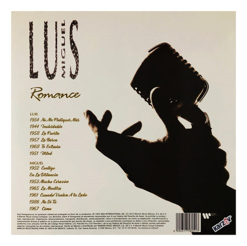 Luis Miguel Romance Lp Vinyl