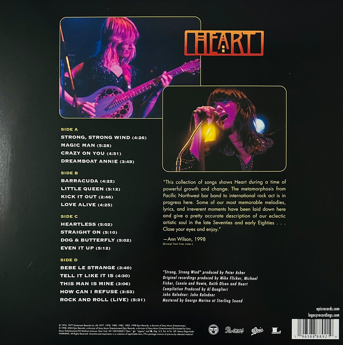 Heart Greatest Hits Importado 2 Lp Vinyl