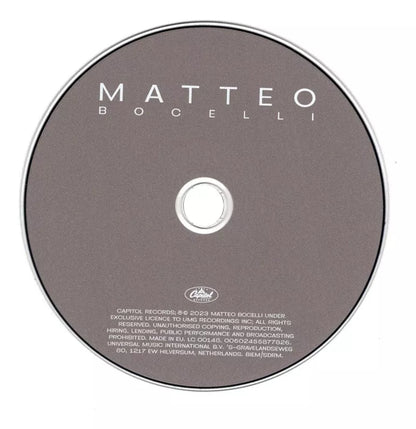 Matteo Bocelli Matteo Hijo Andrea Bocelli Disco Cd