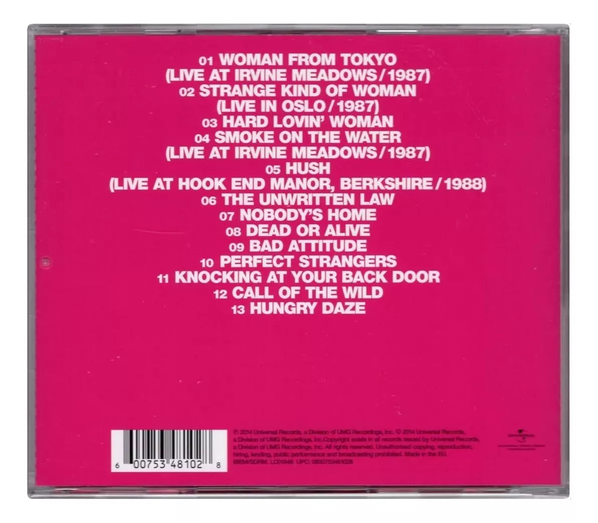 Deep Purple Essential Disco Cd / 13 Canciones