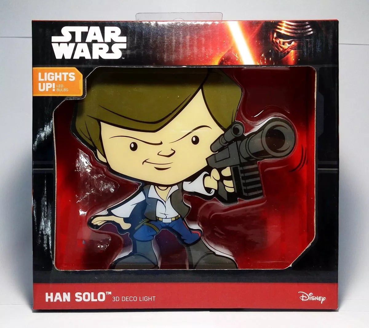 Han Solo Mini Lampara De Pared 3d Led Star Wars