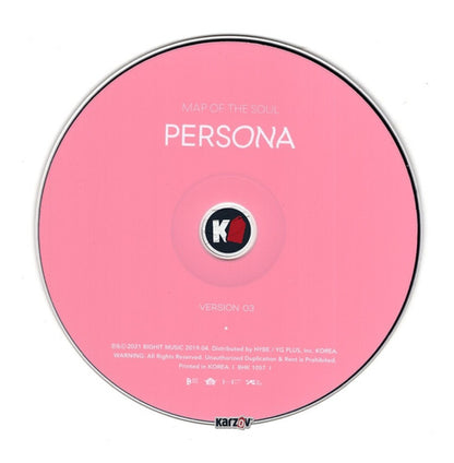 Bts / Map Of The Soul Persona / Komca K-pop Album Version 3