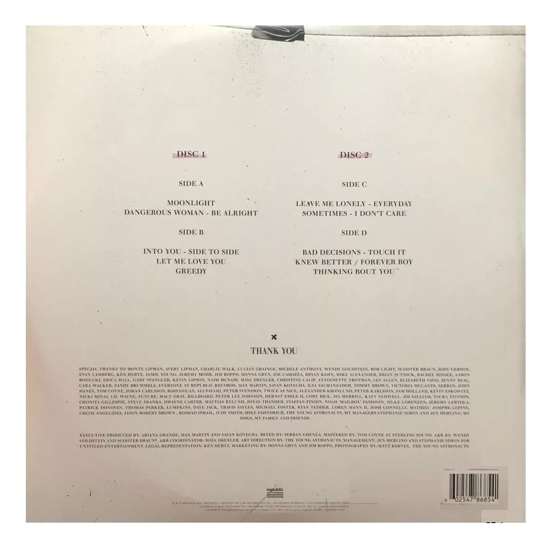 Ariana Grande Dangerous Woman 2 Lp Vinyl