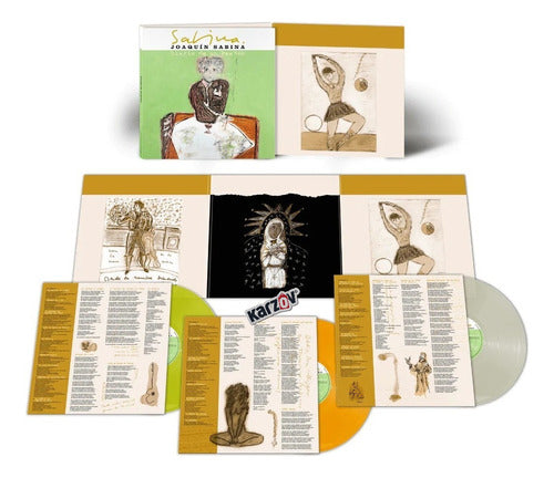 Joaquín Sabina Diario De Un Peatón Crystal & Green & Orange 3 Lp Vinyl