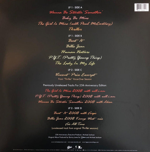 Michael Jackson - Thriller / 25 Anniversary - 2 Lp 's Vinyl