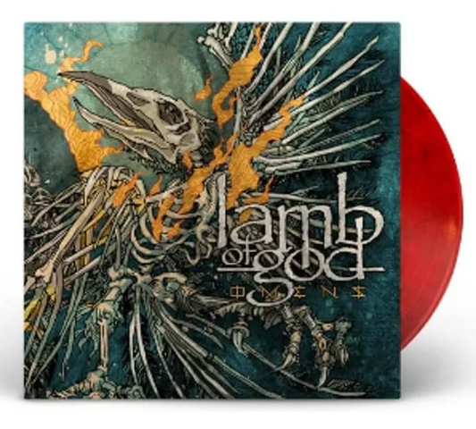 Lamb Of God Omens Red & Black Marble Lp Vinyl